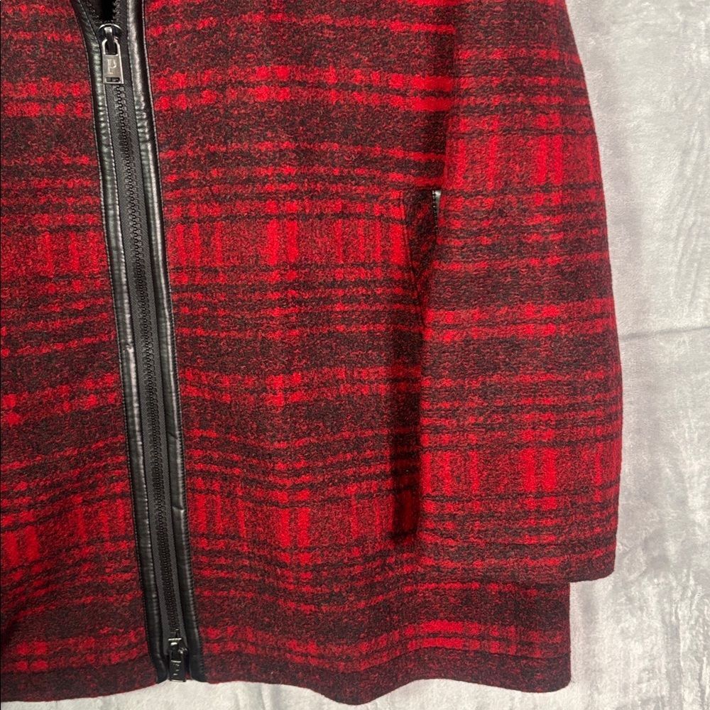 Pendleton Red Black Plaid Wood Full Zip Jacket Size XL - Picture 5 of 11